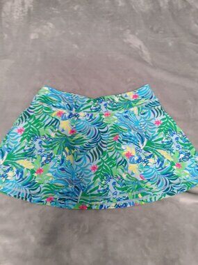 Lilly Pulitzer Skort Womens Medium Tropical Print Golf Tennis Athletic Skirt